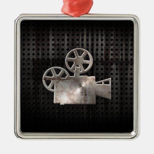 Robuuste filmcamera metalen ornament (Voorkant)