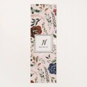 Robuuste floral en antlers marvy burgundy roze yogamat (Achterkant)