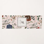 Robuuste floral en antlers marvy burgundy roze yogamat (Voorkant (horizontaal))