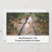 Robuuste fotocollage slaat de datumkaart op kaart (Achterkant)