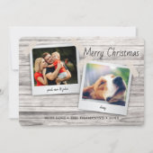 Robuuste foto's met kerstfeestdagen feestdagenkaart (Voorkant)