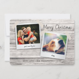 Robuuste foto's met kerstfeestdagen feestdagenkaart