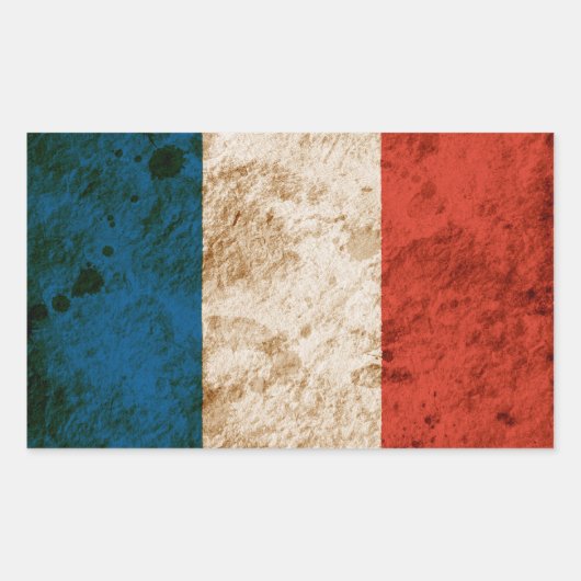 Robuuste Franse vlag Rechthoekige Sticker (Voorkant)