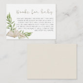 Robuuste genderneutrale boeken voor Baby Informatiekaartje (Voorkant / Achterkant)