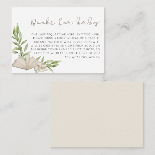 Robuuste genderneutrale boeken voor Baby Informatiekaartje (Voorkant / Achterkant)