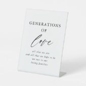 Robuuste generaties van liefdesweddenschappen reclamebord met voetstuk (Voorkant)