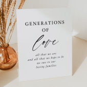 Robuuste generaties van liefdesweddenschappen reclamebord met voetstuk