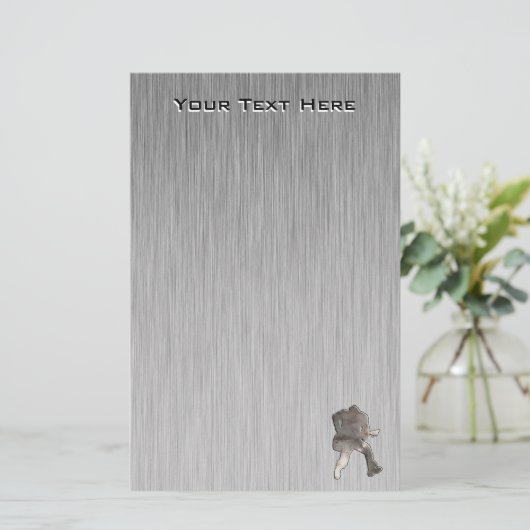 Robuuste gitarist briefpapier (Staand voorkant)