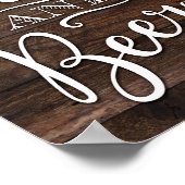 Robuuste grafische CHEERS EN BEERS-gebarentafdruk Poster (Hoek)