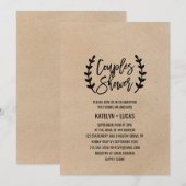 Robuuste grafische Faux Kraft-kalligrafiesepoel Kaart (Voorkant / Achterkant)