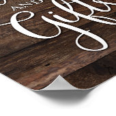 Robuuste grafische KAARTEN en GIFTS-gebarentafdruk Poster (Hoek)