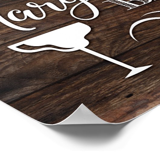 Robuuste grafische MARGARITA BAR-gebarentafdruk Poster (Hoek)