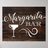 Robuuste grafische MARGARITA BAR-gebarentafdruk Poster (Voorkant)