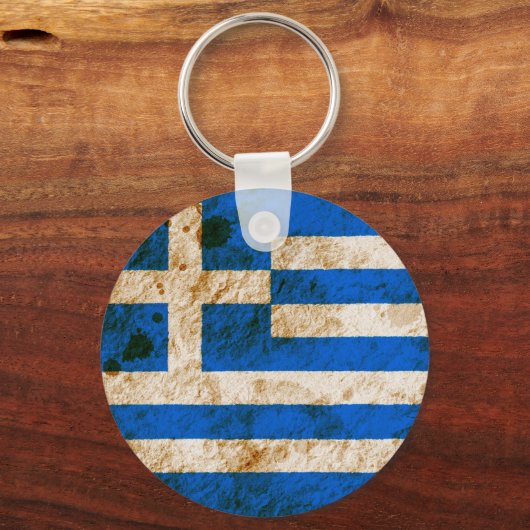 Robuuste Griekse vlag Sleutelhanger (Voorkant)