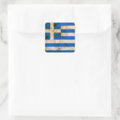 Robuuste Griekse vlag Vierkante Sticker (Tas)