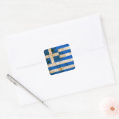 Robuuste Griekse vlag Vierkante Sticker (Envelop)
