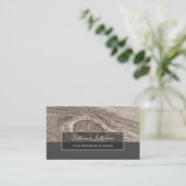 Robuuste grijze rechthoekige strepen met houten vl visitekaartje (Staand voorkant)