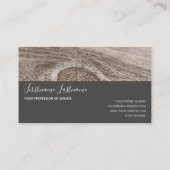 Robuuste grijze rechthoekige strepen met houten vl visitekaartje (Achterkant)