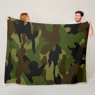 Robuuste groene Camo militaire aangepaste doemschi Fleece Deken
