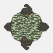 Robuuste groene camouflage gepersonaliseerd bedankdoosjes (Uitgevouwen)