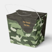 Robuuste groene camouflage gepersonaliseerd bedankdoosjes (Achterkant)
