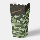 Robuuste groene camouflage gepersonaliseerd bedankdoosjes (Voorkant)