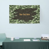 Robuuste groene camouflage gepersonaliseerd spandoek (Beurs)