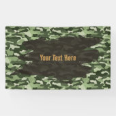 Robuuste groene camouflage gepersonaliseerd spandoek (Horizontaal)