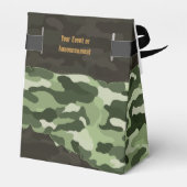 Robuuste groene camouflage gepersonaliseerde gunst bedankdoosjes (Achterkant)
