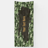 Robuuste groene camouflage lange spandoek (Verticaal)