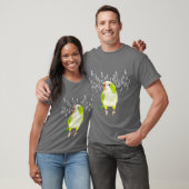 Robuuste groene Quaker Parrot T-shirt (Unisex)