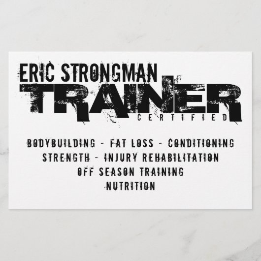 Robuuste hardcore witte en zwarte flyer (Voorkant)