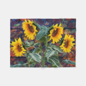 Robuuste herfst en zonnebloemen fleece deken (Voorkant (Horizontaal))