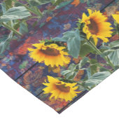 Robuuste herfst en zonnebloemen korte tafelloper (Hoek)