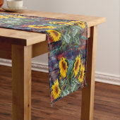 Robuuste herfst en zonnebloemen korte tafelloper (Voorbeeld)