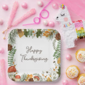 Robuuste Herfst Forest Pushrooms Thanksgiving Papieren Bordje (Feest)