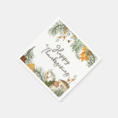 Robuuste Herfst Forest Pushrooms Thanksgiving Servet (Hoek)