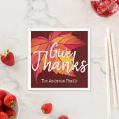 Robuuste Herfst Leaf en Geef Bedankt | Gepersonali Servet (Insitu)