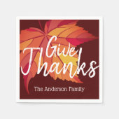 Robuuste Herfst Leaf en Geef Bedankt | Gepersonali Servet (Voorkant)