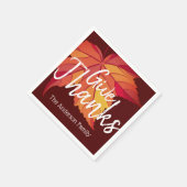 Robuuste Herfst Leaf en Geef Bedankt | Gepersonali Servet (Hoek)