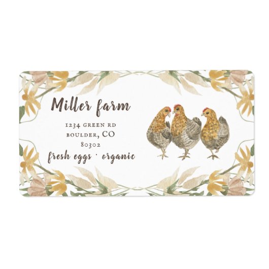 Robuuste herfsttonnen boerderij Eienkartonnen etik Etiket (Voorkant)