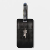 Robuuste honkbal bagagelabel (Achterkant verticaal)