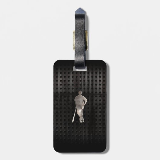 Robuuste honkbal bagagelabel (Achterkant verticaal)