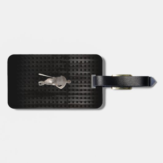 Robuuste honkbal bagagelabel (Achterkant horizontaal)