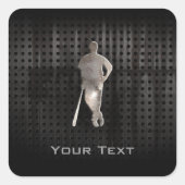 Robuuste honkbal vierkante sticker (Voorkant)