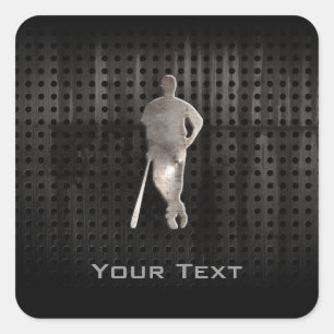 Robuuste honkbal vierkante sticker