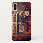 Robuuste houten deur met antiek remslot Case-Mate iPhone case (Achterkant)