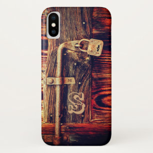 Robuuste houten deur met antiek remslot Case-Mate iPhone case