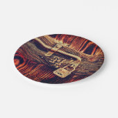 Robuuste houten deur met antiek remslot papieren bordje (Gekanteld)