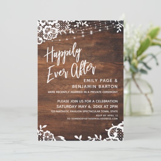 Robuuste houten lichten en kant, gelukkig altijd n kaart (Staand voorkant)